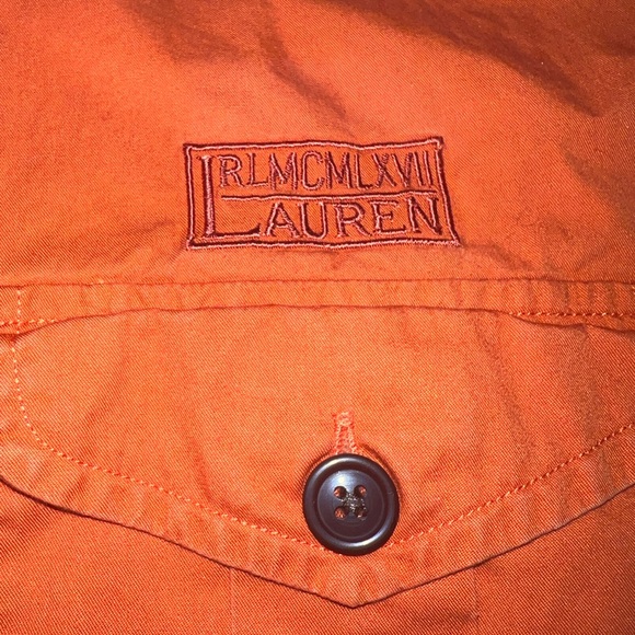 Vintage Ralph Lauren Orange “RLMCMLXVII Lauren” - Picture 6 of 10